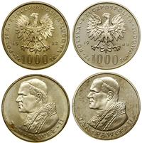 Polska, zestaw: 2 x 1.000 złotych, 1982 (stemple zwykłe) i 1983 (stemple lu
