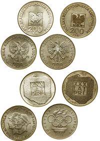 Polska, zestaw: 4 x 200 złotych, 1974, 1975, 1976