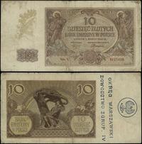 10 złotych 1.03.1940, seria L. , numeracja 81214