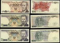 zestaw 3 banknotów 1986–1988, w zestawie: 100 zł
