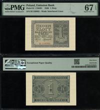 1 złoty 1.03.1940, seria B, numeracja 1150882, w