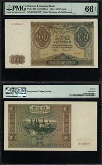 100 złotych 1.08.1941, seria D, numeracja 359891