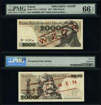 2.000 złotych 1.05.1977, czerwony ukośny nadruk 