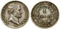 Francja, 1 frank, 1808 H