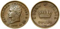Włochy, 1 soldo, 1813 M