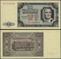 20 złotych 1.07.1948, seria KE, numeracja 216533