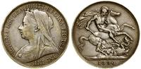 1 korona 1896, Londyn, na obrzeżu "LX", srebro p