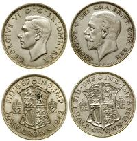zestaw 2 x 1/2 korony, Londyn, 1935, 1942 - Jerz
