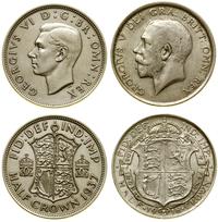 zestaw 2 x 1/2 korony, Londyn, 1918, 1937 - Jerz