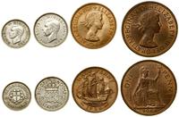 zestaw 4 monet, Londyn, 6 pensów 1937, 3 pensy 1