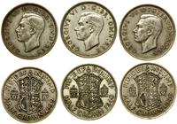 lot 3 x 1/2 korony 1939, 1940, 1946, Londyn, sre