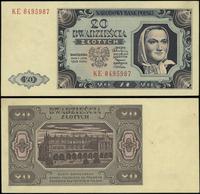 20 złotych 1.07.1948, seria KE, numeracja 849598