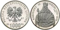 1.000 złotych 1987, Kazimierz Wielki. PRÓBA, sre