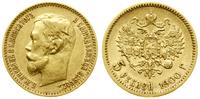 5 rubli 1900 ФЗ, Petersburg, złoto, 4.28 g, Bitk