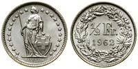 1/2 franka 1962 B, Berno, srebro próby 835, ok. 