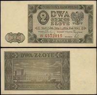 2 złote 1.07.1948, seria W, numeracja 4572015, z