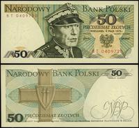 50 złotych 9.05.1975, seria BT, numeracja 040972