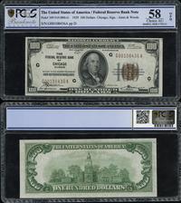 100 dolarów 1929, seria G 00108436 A, brązowa pi
