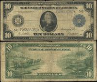 10 dolarów 1914, seria E 23666259 A, podpisy Whi