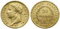 20 franków 1808 A, Paryż, złoto, 6.42 g, niewiel