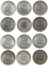 Polska, lot 6 x 20 groszy, 1949, 1963, 1965, 1970, 1972, 1973