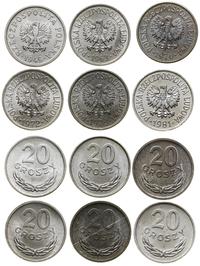 lot 6 x 20 groszy, 1949, 1963, 1970, 1972, 1973,