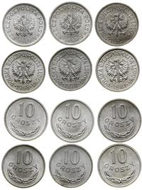 lot 6 x 10 groszy, 2 x 1949, 1965, 1968, 1970, 1