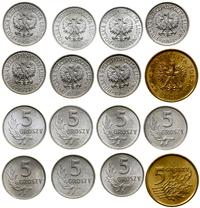 Polska, zestaw 8 x 5 groszy, 2 x 1962, 1963, 2 x 1968, 1970, 1971, 19