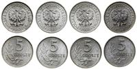 Polska, zestaw 4 x 5 groszy, 1962, 2 x 1968, 1971