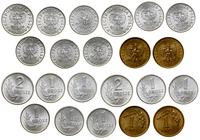 lot 11 monet, Warszawa, 7 x 1 grosz 1949, 2 x 2 