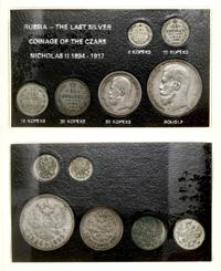zestaw 6 monet, Petersburg, 5 kopiejek 1912, 10 
