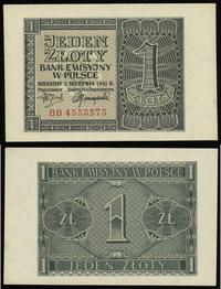 1 złoty 1.08.1941, seria BB, numeracja 4553575, 