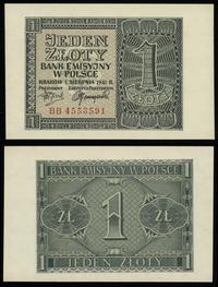 1 złoty 1.08.1941, seria BB, numeracja 4553591, 