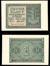 1 złoty 1.08.1941, seria BB, numeracja 4553592, 