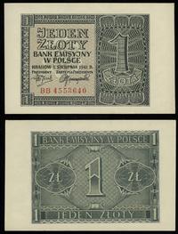 1 złoty 1.08.1941, seria BB, numeracja 4553640, 