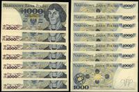 zestaw: 7 x 1.000 złotych 2.07.1975, serie: K, P
