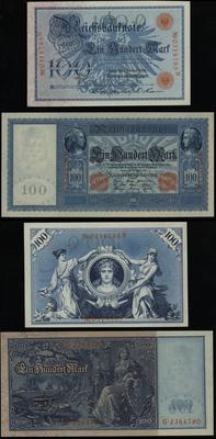 zestaw: 2 x 100 marek 1908 i 1910, razem 2 piękn
