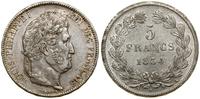 Francja, 5 franków, 1834 A