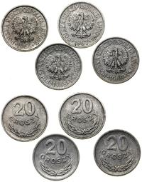 Polska, zestaw: 4 x 20 groszy, 1966, 1967, 1968, 1969