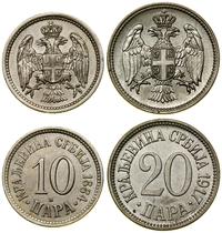 Serbia, zestaw: 20 para 1917 oraz 10 para 1884