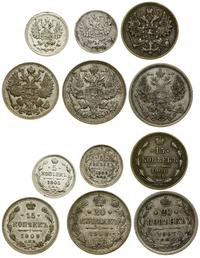 Rosja, zestaw 6 monet rosyjskich, 1888–1909