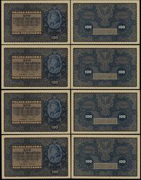 zestaw: 4 x 100 marek polskich 23.08.1919, serie