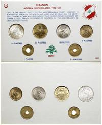 zestaw monet, 1 piastra 1955, 2 1/2 piastry 1955