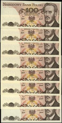 Polska, zestaw: 8 x 100 złotych, 17.05.1976