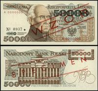 50.000 złotych 1.12.1989, seria A 0000000, WZÓR/