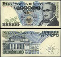 100.000 złotych 1.02.1990, seria AG, numeracja 0