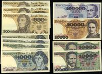 Polska, zestaw 12 banknotów, 1982–1993