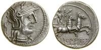 denar 131 pne, Rzym, w: Głowa Romy w hełmie w pr