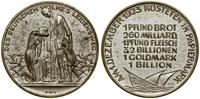 medal na pamiątkę hiperinflacji w Niemczech po 1