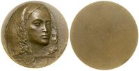 medal nagrodowy, Aw: Głowa kobiety lekko w prawo